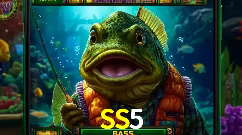 Personagem de peixe pescador do popular jogo de slot com tema de pescaria, uma das emocionantes opções de caça-níqueis para jogar e ganhar no cassino SS5.